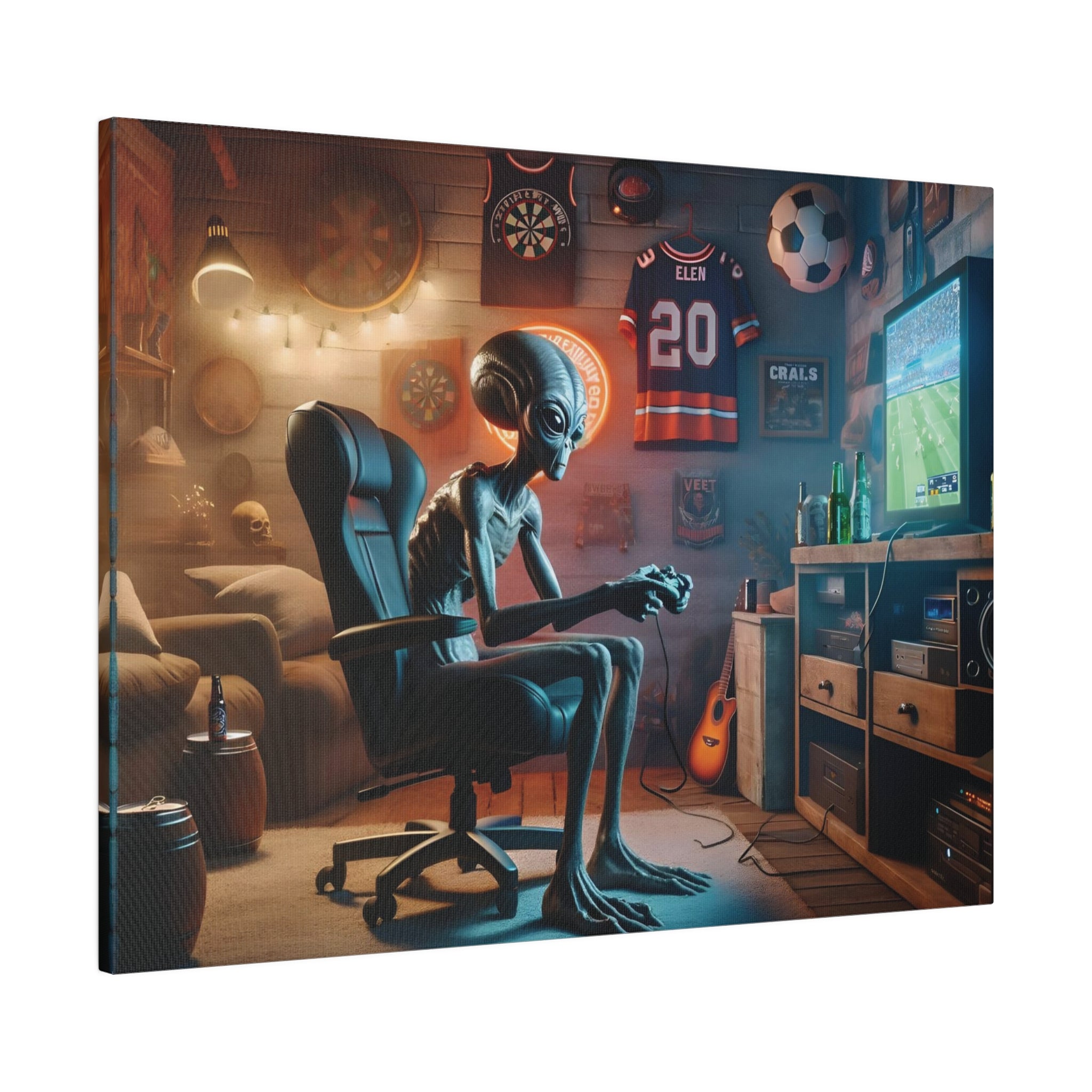 New good 3FTx3FT Alian Robot Art Canvas Painting